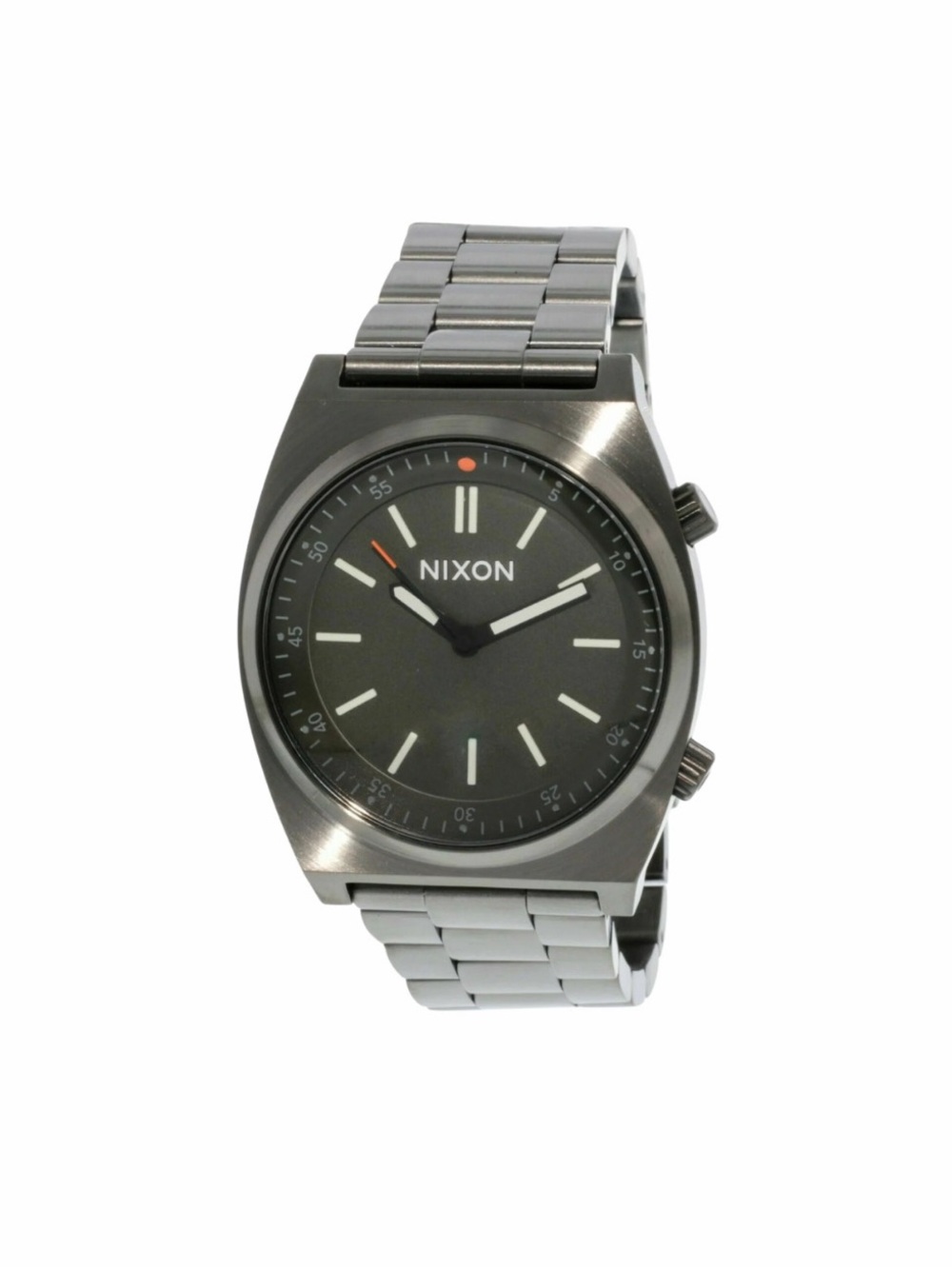 Nixon Slate Dial Gunmetal Grey Dial Stainless Steel Bracelet Brigade Mens Watch